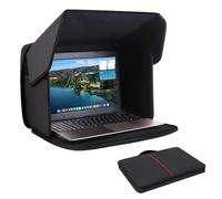 Laptop Sun Shade ，Anti-Glare Screen Visor Privacy Hood Foldable Lightweight 600D Oxford Cloth Wrap-around Sun Shield for Outdoor Working Café Camping Travel Fits 14-16 Inch Laptops Black (13-14in)