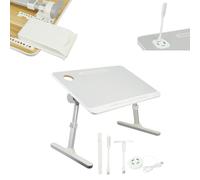 Laptop Table, Height Angle Adjustable Bed Tray Desk, Portable Lap Desk with Foldable Legs with USB Light,Laptop Stand for Bed With Storger,Portable Folding Table for Sofa Couch.