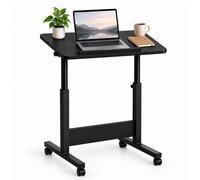 Laptop table, laptop desk, side table, standing desk, height-adjustable, castors