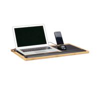 Laptop Table, Portable Bamboo Lapdesk, Knee Notebook Bed and Car Mount