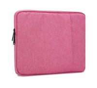 cadorabo Laptop Bag 14" in PINK - Notebook Computer Cover made of Fabric with Velvet Lining, Compartment and Anti-Scratch Zipper - Protection Sleeve Case