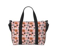 Laptop Tote Bag for Women Work - Artistic Cartoon Cat Footprints Gym Bag for Women Men, Personal Item Crossbody Travel Bags for Women Men Carry On, Overnight Weekender Bags for Women Travel