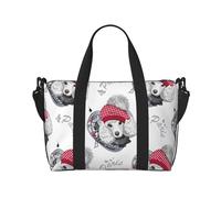Laptop Tote Bag for Women Work - Artistic Cute Poodle Dog Red Gym Bag for Women Men, Personal Item Crossbody Travel Bags for Women Men Carry On, Overnight Weekender Bags for Women Travel