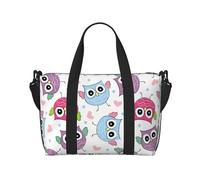 Laptop Tote Bag for Women Work - Blue Purple Pink Owl Gym Bag for Women Men, Personal Item Crossbody Travel Bags for Women Men Carry On, Overnight Weekender Bags for Women Travel