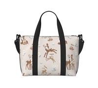 Laptop Tote Bag for Women Work - Cartoon Cute Deer Daisy Gym Bag for Women Men, Personal Item Crossbody Travel Bags for Women Men Carry On, Overnight Weekender Bags for Women Travel