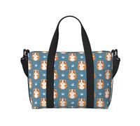 Laptop Tote Bag for Women Work - Cartoon Cute Hamster Footprints Gym Bag for Women Men, Personal Item Crossbody Travel Bags for Women Men Carry On, Overnight Weekender Bags for Women Travel