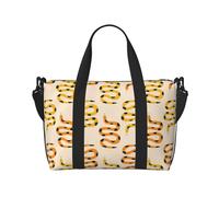 Laptop Tote Bag for Women Work - Cartoon Cute Snake Yellow Dots Gym Bag for Women Men, Personal Item Crossbody Travel Bags for Women Men Carry On, Overnight Weekender Bags for Women Travel