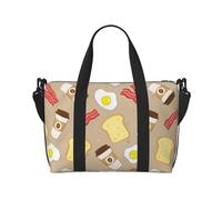 Laptop Tote Bag for Women Work - Coffee Bacon Eggs Toast Gym Bag for Women Men, Personal Item Crossbody Travel Bags for Women Men Carry On, Overnight Weekender Bags for Women Travel