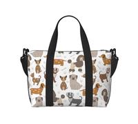 Laptop Tote Bag for Women Work - Cute Footprints Dog Gym Bag for Women Men, Personal Item Crossbody Travel Bags for Women Men Carry On, Overnight Weekender Bags for Women Travel