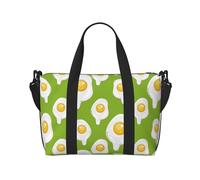 Laptop Tote Bag for Women Work - Cute Fried Egg Green Gym Bag for Women Men, Personal Item Crossbody Travel Bags for Women Men Carry On, Overnight Weekender Bags for Women Travel