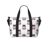 Laptop Tote Bag for Women Work - Cute Vampire Husky Dog Funny Gym Bag for Women Men, Personal Item Crossbody Travel Bags for Women Men Carry On, Overnight Weekender Bags for Women Travel