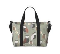 Laptop Tote Bag for Women Work - Funny Owl Doodles Gym Bag for Women Men, Personal Item Crossbody Travel Bags for Women Men Carry On, Overnight Weekender Bags for Women Travel