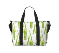 Laptop Tote Bag for Women Work - green Asparagus pattern a Gym Bag for Women Men, Personal Item Crossbody Travel Bags for Women Men Carry On, Overnight Weekender Bags for Women Travel