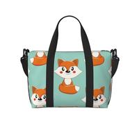 Laptop Tote Bag for Women Work - Lovely Fox Green Gym Bag for Women Men, Personal Item Crossbody Travel Bags for Women Men Carry On, Overnight Weekender Bags for Women Travel