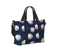 Laptop Tote Bag for Women Work - Modern Baseball White Print Weekender Overnight Bags for Women Travel, Gym Duffle Bag for Men, Personal Item Crossbody Travel Bags for Men Carry On