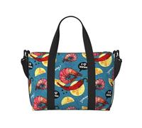 Laptop Tote Bag for Women Work - Red Shrimp Chili Lemon Gym Bag for Women Men, Personal Item Crossbody Travel Bags for Women Men Carry On, Overnight Weekender Bags for Women Travel