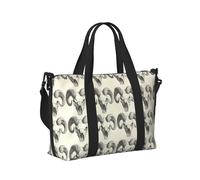 Laptop Tote Bag for Women Work - Simple Goat Skull Print Weekender Overnight Bags for Women Travel, Gym Duffle Bag for Men, Personal Item Crossbody Travel Bags for Men Carry On