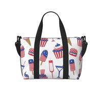 Laptop Tote Bag for Women Work - Stars and Stripes Ice Cream Print Gym Bag for Women Men, Personal Item Crossbody Travel Bags for Women Men Carry On, Overnight Weekender Bags for Women Travel