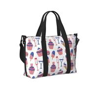 Laptop Tote Bag for Women Work - Stars and Stripes Ice Cream Print Gym Bag for Women Men, Personal Item Crossbody Travel Bags Carry On, Overnight Weekender Bags for Women Travel