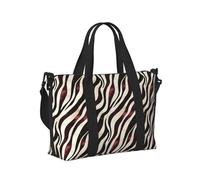 Laptop Tote Bag for Women Work - Wine Red Zebra Pattern Print Weekender Overnight Bags for Women Travel, Gym Duffle Bag for Men, Personal Item Crossbody Travel Bags for Men Carry On