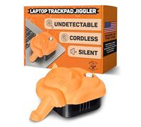 Laptop Touchpad Jiggler - Doesn't Work on DeII - Keeps Active Laptop Trackpads - Undetectable - Cordless Mouse Jiggler - Mechanical Mouse Mover - 6 Months on AA Battery - ON/Off Switch (Orange Cat)