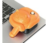 Laptop Touchpad Jiggler - Doesn't Work on DeII - Keeps Active Laptop Trackpads - Undetectable - Cordless Mouse Jiggler - Mechanical Mouse Mover - 6 Months on AA Battery - ON/Off Switch (Orange Cat)