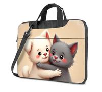 Laptop Travel Backpack Two Cute Friends Hugging Laptop Bag 14 Laptop Sleeve Laptop Backpacks(29x38cm)