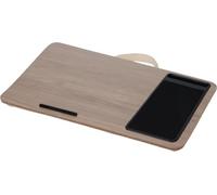 Laptop Tray stand portable with cushion for Home & Office, Travel Lightweight Lapdesk for bed or couch Laptop Bed Tray with Cushion with Mobile Phone Holder by Envenzo (Brown)