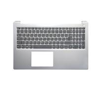 Laptop UK Keyboard Compatible Compatible for Lenovo IdeaPad 1 15ADA7 15AMN7 5CB1F36624 AP3L6000260 Silver Palmrest Upper Cover Case No Backlit