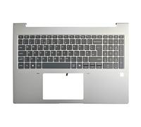 Laptop UK Keyboard Compatible for HP EliteBook 665 660 G11 N97247-031 4BX8WTAP70 Backlit Silver Palmrest Upper Cover Case