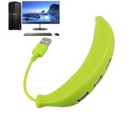 Laptop USB Adapter - Banana Shape 4-Port Splitter, High-Speed Data Hub | Compact Type C Connector for PC, Notebook, Flash Drive, Camera, Keyboard, External Storage, Desk Setup, Office Accessories