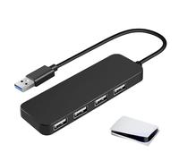 Laptop USB Expander - Plug Play 4 Port Splitter, Multiple Device Hub Connection, Compact Portable Aluminum Build | Data Transfer Adapter For PC Drive Setup, Peripheral Linking Fast Transfer