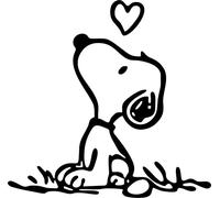 Laptop Vinyl Decal Sticker, Compatible with MacBook, Universal Fit (509 - Snoopy Love)