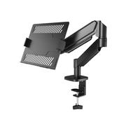 Laptop Wall Mount - Adjustable Height & Angle Tray, Ultra Long Aluminum Arm with Mechanical Spring, Full Motion Desk Mount, Holds 6kg for Office Workstation