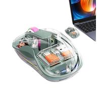 Laptop Wireless Control - Wireless Computer Controlled with Light, Computer Controlled Transparent with RGB Lights - Silent Click Computer Controlled Work Learning Game in Study Room, Dorm,