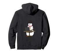 Laptop Worker Office Snowman Art Pullover Hoodie