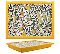 Laptray Fruits Serving Tray William Morris Style Floral Design Cushioned Padded