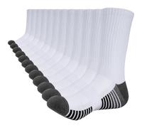 Lapulas Mens Socks 6 Pairs Thermal Sports Cotton Breathable Thick Cushioned Crew Socks Outdoor Running for Men Women