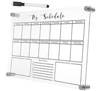 LAPYAPPE 1 Set Acrylic Note Board Dry Erase Desktop Whiteboard with Marker Erasable Weekly Planner for Home School and Office Versatile Memo Board for Easy Message Writing