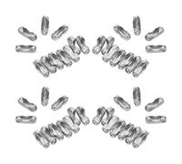 LAPYAPPE 100pcs Ball Chain Clasps Metal Bead Chain Connector Stainless Steel Silver Easy Replacement Versatile Application Fashionable Artistic Trendsetting DIY Jewelry Making