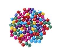 LAPYAPPE 100pcs Colorful Small Jingle Bells for DIY Craft Christmas Ornaments Wedding Decorations Jewelry Findings Miniature Festival Embellishments