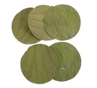 LAPYAPPE 100pcs Round Dried Lotus Leaf Sushi Plate Decorations Natural Food Wrapping Leaves for Party Cooking Liners Chemical Healthy Material