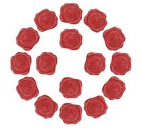 LAPYAPPE 100pcs Wax Seal Adhesive Stickers Self-Adhesive Envelope Sealing Labels for Invitations Birthday Cards Wedding Party Decoration Vintage Red