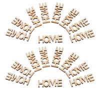 LAPYAPPE 100pcs Wooden Home Letters Cutouts Unfinished Surface Can Write Patterns Or Words Khaki Colour Unique Appearance Fine and Beautiful Workmanship for Scene Decorations