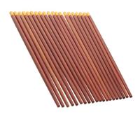 LAPYAPPE 10pairs Red Sandalwood Chopsticks Metal-tip Multi-Function Food Chopstick Smooth Surface Reusable Household Dinner Tableware for Cooking and Dining