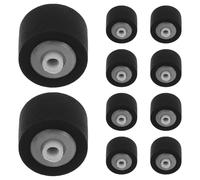 LAPYAPPE 10pcs Cassette Player Pinch Rollers Replacement, Plastic Tape Deck Drive Rollers Universal Compatibility for Improved Audio Quality and Smooth Playback in Tape Decks