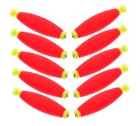 LAPYAPPE 10pcs EVA Fishing Floats Oval Foam Bobbers High Buoyancy Sensitive Fishing Accessories for Sea Angling with Visible Indicator for Precise Bite Detection