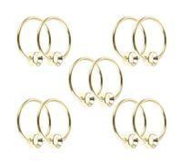 LAPYAPPE 10pcs Gold Metal Cutting Board Handles with Pull Ring Design, Iron Material for Easy Mobility and Flat Surface, Replacement Hanging Grommet for Chopping Boards in Kitchens and Meal
