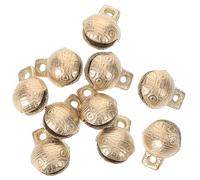 LAPYAPPE 10Pcs Mini Vintage Brass Cow Bells Loud Pet Hanging Bells for DIY Jewelry Making Smooth Surface for Sheep Cattle Home Decoration