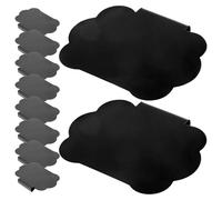 LAPYAPPE 10pcs Removable Black Basket Label Clips with Erasable PVC and Acrylic Chalkboard for Pantry Organisation and Supermarket Display
